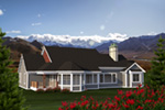 Ranch House Plan Rear Photo 01 - Winsted European Home 051D-0790 - Shop House Plans and More