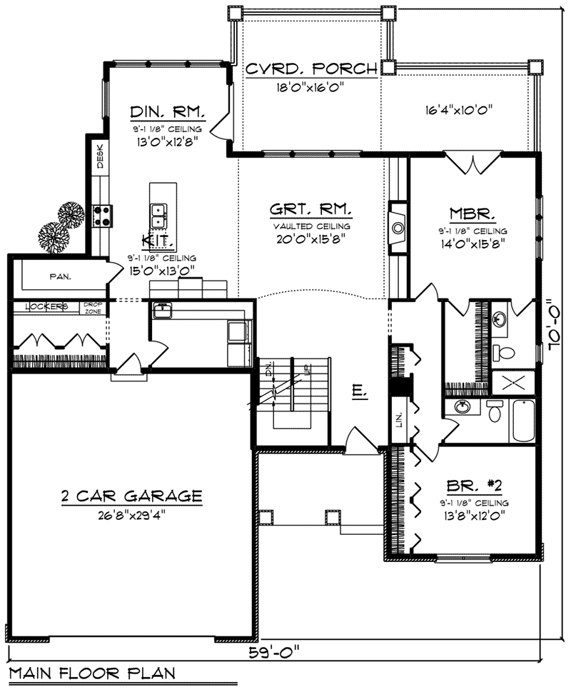 Decker Lane Craftsman Home Plan 051D-0842 - Search House Plans and More