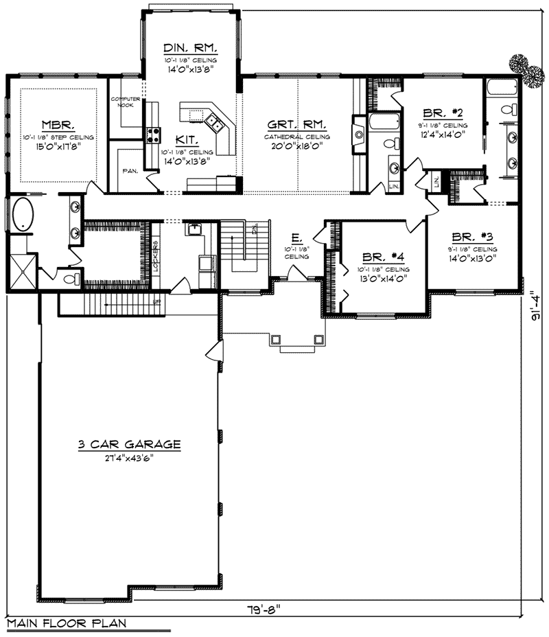 Woodlawn Ranch Home Plan 051D-0873 - Shop House Plans and More