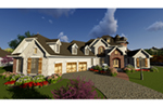 European House Plan Front Of House 051D-0884