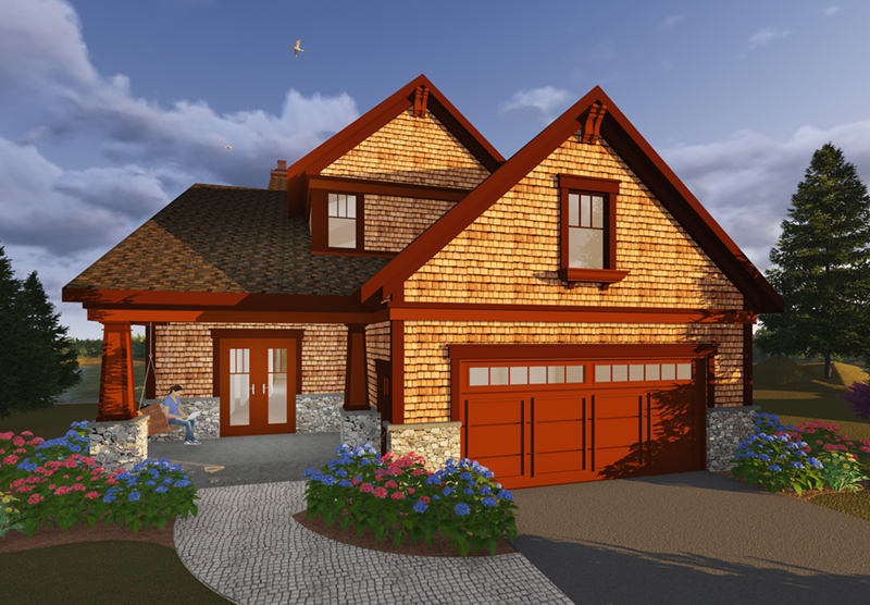 Ranch House Plan Front of Home - Owen Point Craftsman Home 051D-0915 - Shop House Plans and More