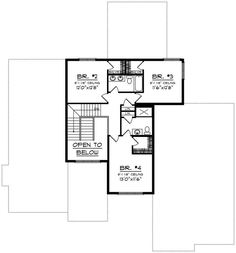 Home Plan Second Floor 051D-0937