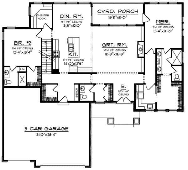 Roberts Modern Craftsman Home Plan 051D-0954 | House Plans and More