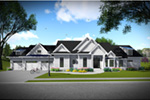 Modern Farmhouse Plan Front Photo 02 - Olson Crossing Ranch Home 051D-0960 | House Plans and More
