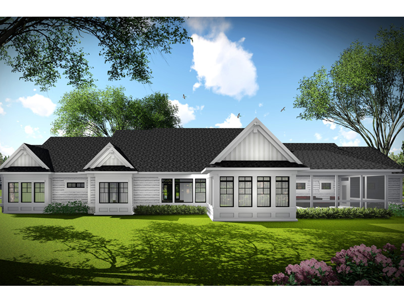 Arts & Crafts House Plan Rear Photo 05 - Olson Creek Ranch Home 051D-0960 - Shop House Plans and More