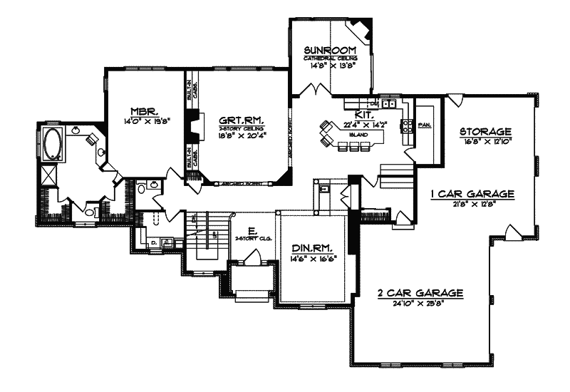 Craftsman House Plan First Floor - Nashua Place Luxury Home 051S-0005 - Shop House Plans and More