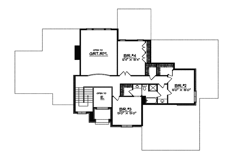 European Home Plan Second Floor 051S-0005
