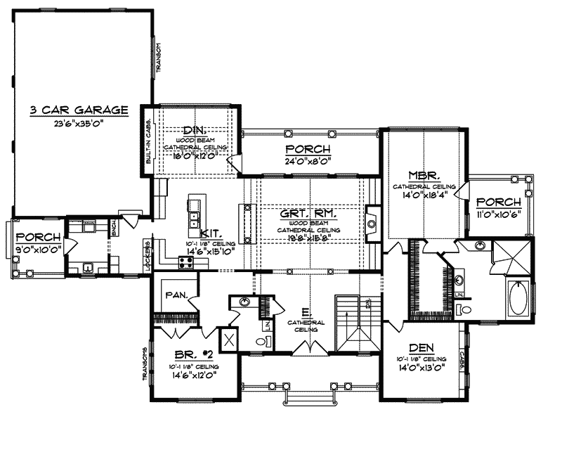 Plattsburgh Craftsman Home Plan 051s 0054 House Plans And More