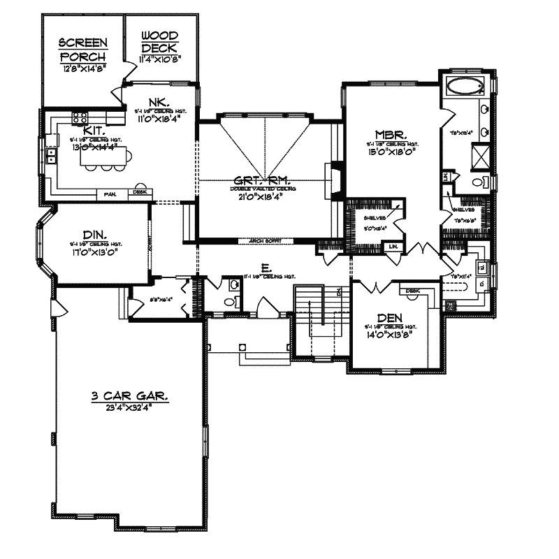 Chapparal Luxury Ranch Home Plan 051S0064 House Plans