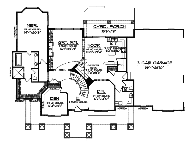 Ansbach Traditional Home Plan 051S-0077 - Search House Plans and More