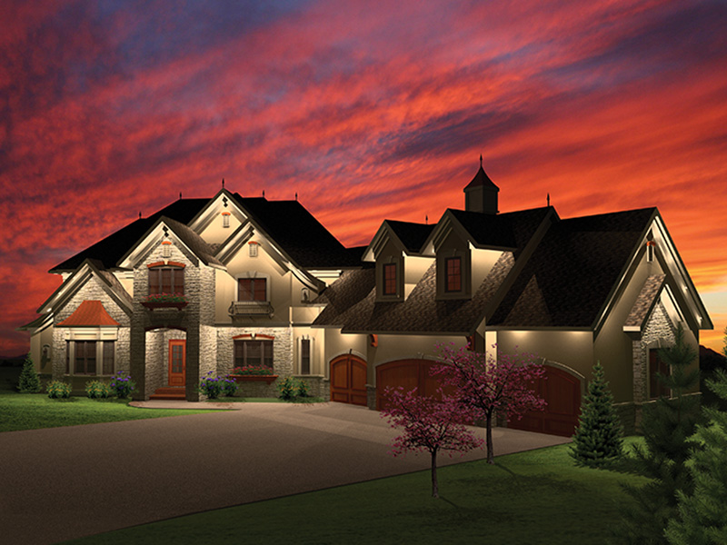 Luxury House Plan Front of Home - Mansionhill Luxury Home 051S-0096 - Shop House Plans and More