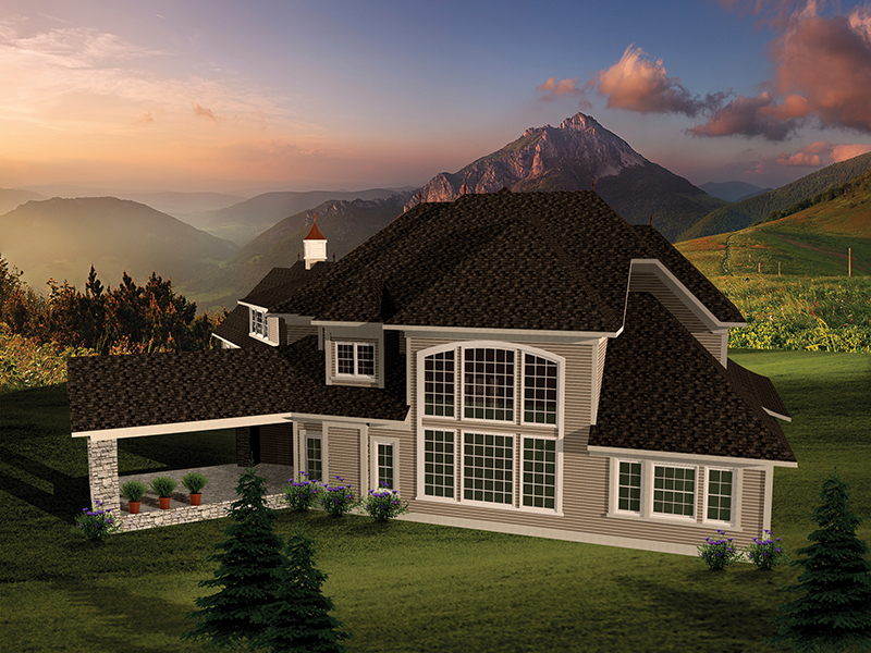 Luxury House Plan Rear Photo 01 - Mansionhill Luxury Home 051S-0096 - Shop House Plans and More