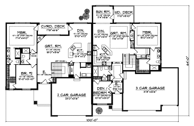 Garrettberry Craftsman Duplex Plan 051S-0104 - Search House Plans and More