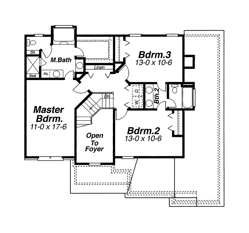 Ambassador Traditional Home Plan 052D-0040 - Search House Plans and More