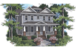 Tudor House Plan Front of House 052D-0120