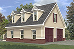 Ranch House Plan Front of House 052D-0134