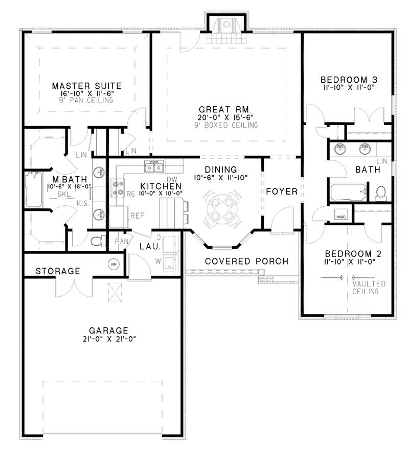 Brisbane Bay Ranch Home Plan 055D0026 House Plans and More
