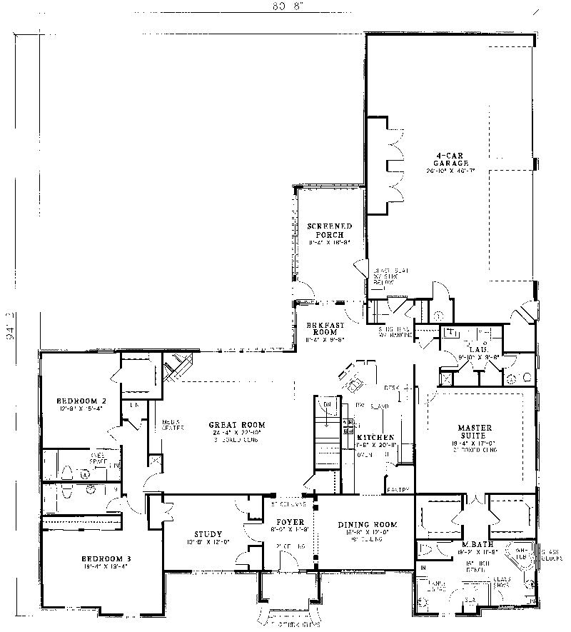 Diversey Luxury Ranch Home Plan 055D-0047 - Search House Plans and More