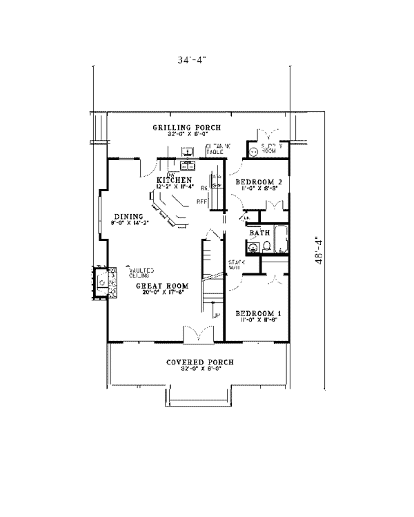 Edelen Cabin Cottage Home Plan 055D-0064 | House Plans and More