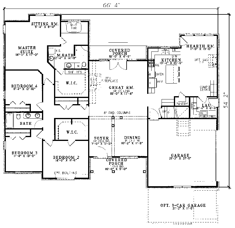 Harvestowne Way Ranch Home Plan 055D-0084 - Search House Plans and More