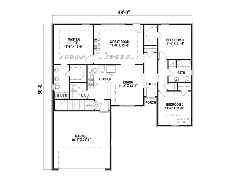 Chamfers Farm Ranch Home Plan 055D-0122 - Search House Plans and More