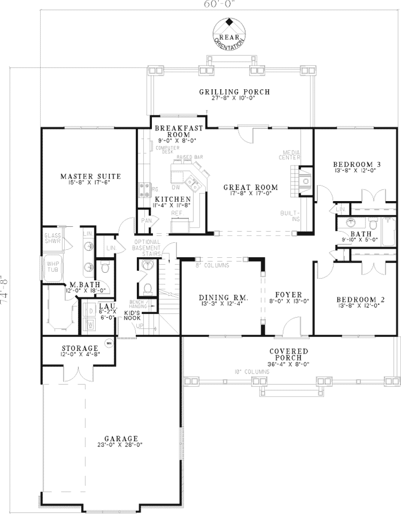 Kenary Park Craftsman Home Plan 055D-0187 - Search House Plans and More