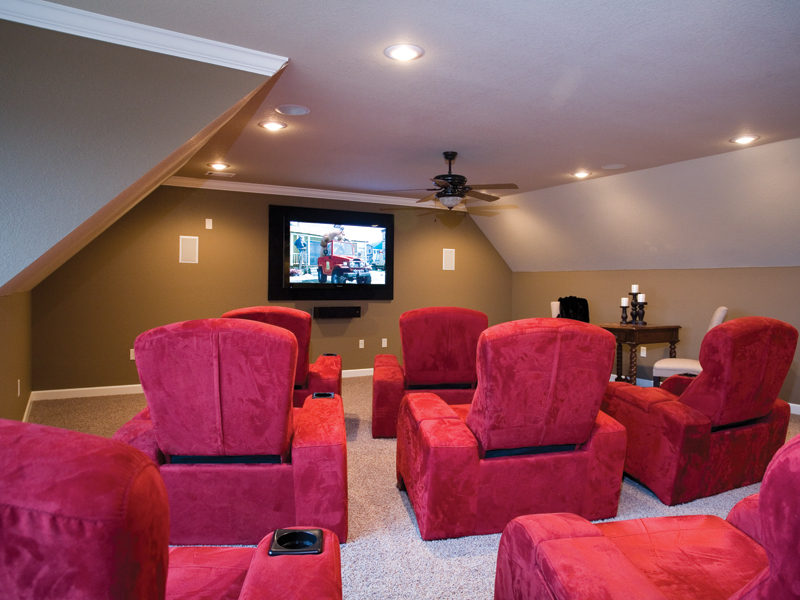 European House Plan Theater Room Photo 01 - Denbeigh Traditional Home 055D-0202 | House Plans and More