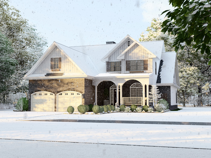 Traditional House Plan Front Photo 03 - Charlevoix Creek Country Home 055D-0215 | House Plans and More