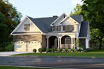 Traditional House Plan Front Photo 04 - Charlevoix Creek Country Home 055D-0215 | House Plans and More