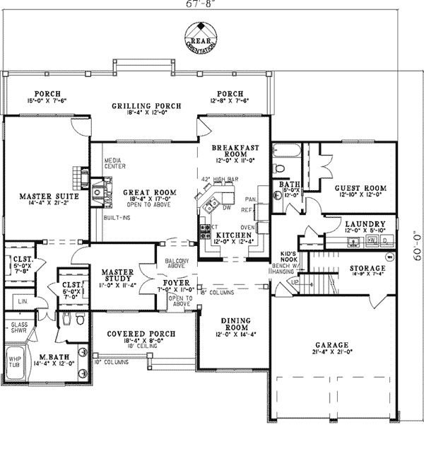 Morgan Heights Shingle Home Plan 055D-0338 | House Plans and More