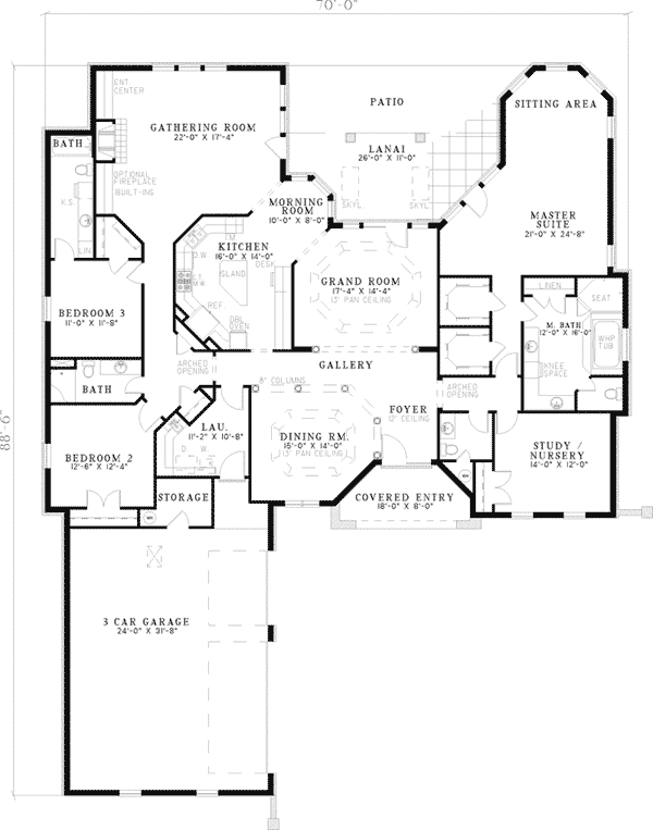 Keeton Sunbelt Home Plan 055D0494 House Plans and More