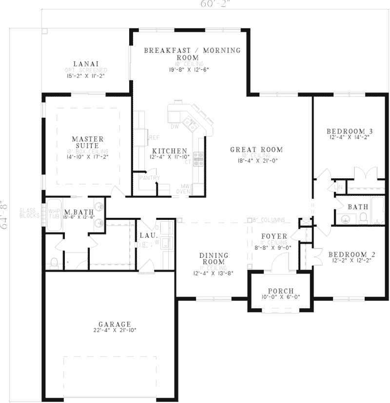 Coleridge Sunbelt Home Plan 055D 0496 Search House Plans And More