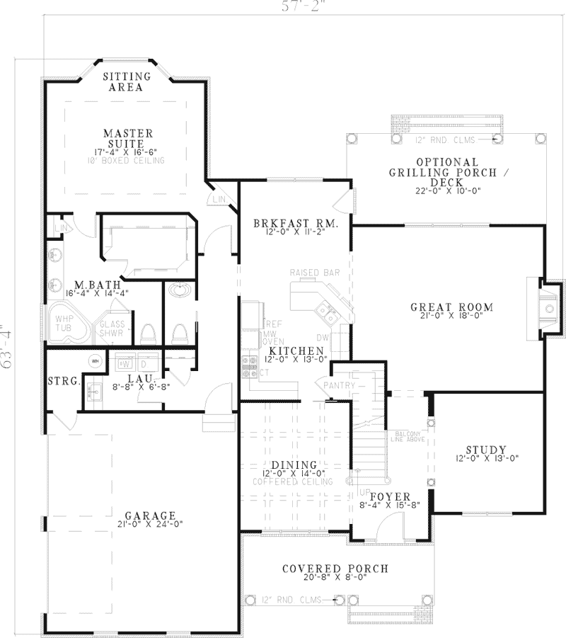 Midland Southern Style Home Plan 055D-0533 - Shop House Plans and More