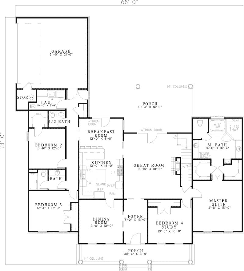 Julien Cape Cod Ranch Home Plan 055D-0546 - Search House Plans and More