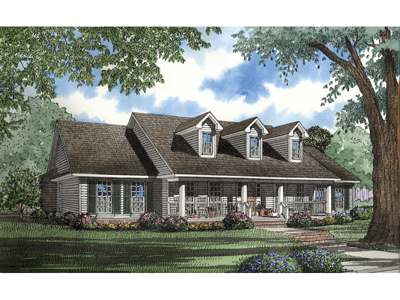 Julien Cape Cod Ranch Home Plan 055d 0546 House Plans And More