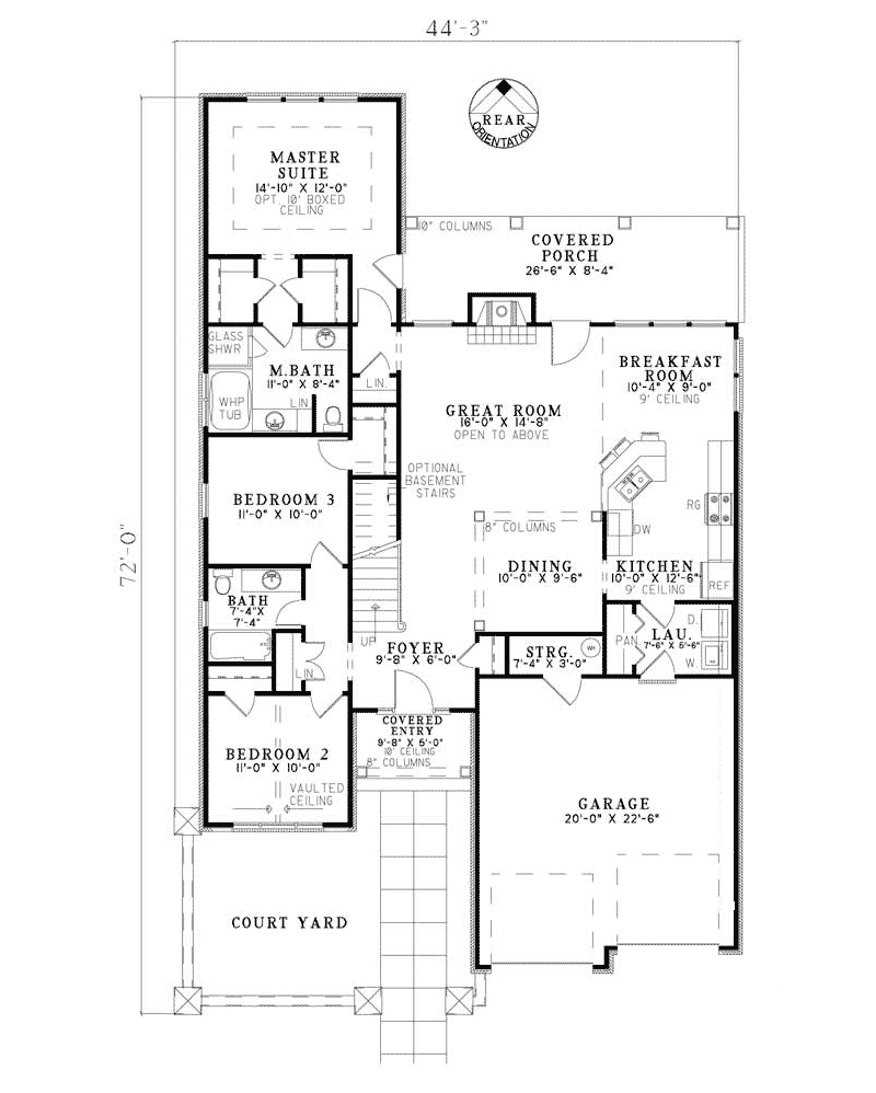 Hacienda Bay Sunbelt Home Plan 055D 0780 Search House Plans And More