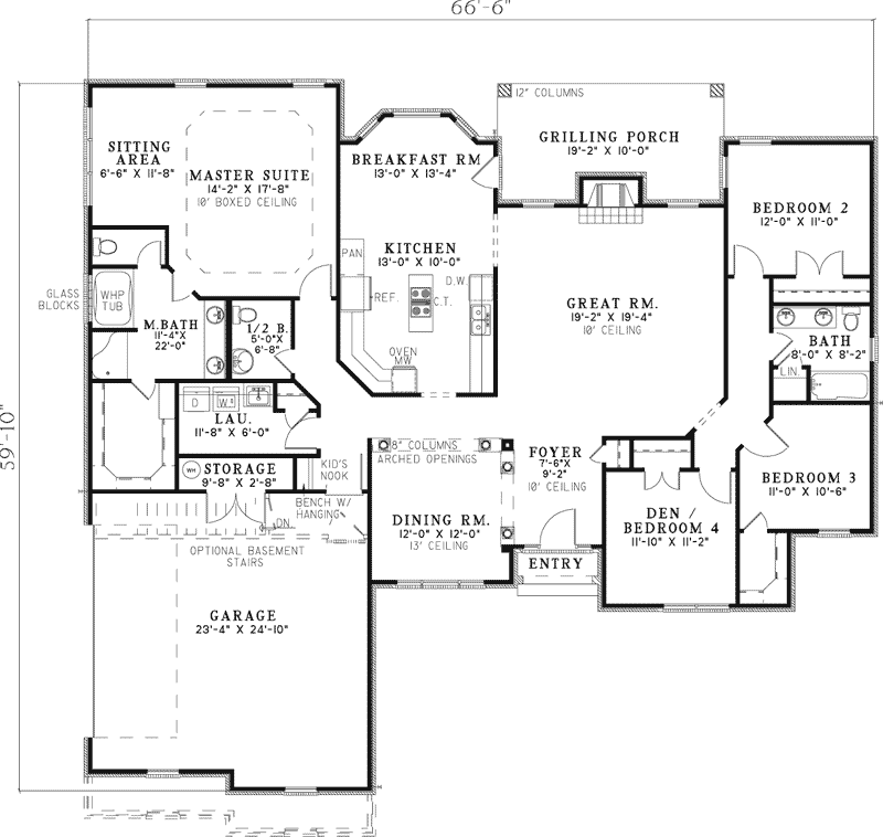 Salisbury Creek Ranch Home Plan 055D-0798 - Shop House Plans and More