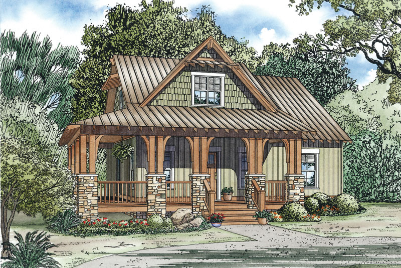 Craftsman House Plan Front Image - Silvercrest Craftsman Cabin Home 055D-0891 | House Plans and More