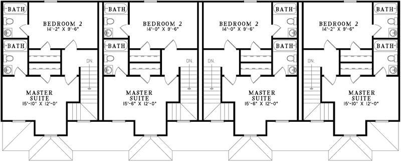 Bamberg Country Fourplex Plan 055D-0901 - Search House Plans and More