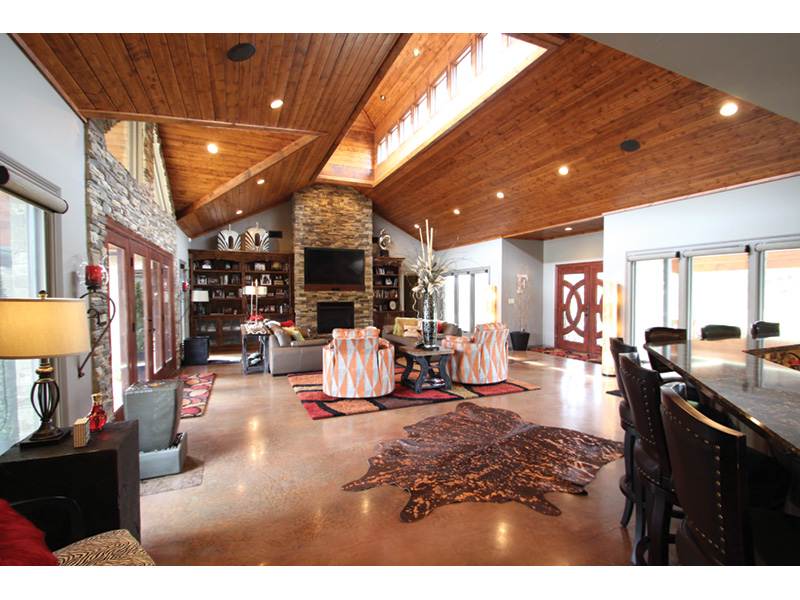 Luxury House Plan Great Room Photo 01 - Macedonian Escape Ranch Home 055D-0932 - Shop House Plans and More