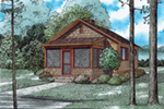 Cabin & Cottage House Plan Front of House 055D-0942