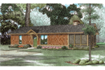 Ranch House Plan Front of House 055D-0943