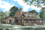 Farmhouse Plan Front Image - Raven Ranch Country Home 055D-0976 - Shop House Plans and More