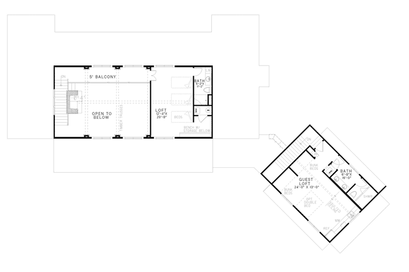 Craftsman Home Plan Second Floor 055D-0990