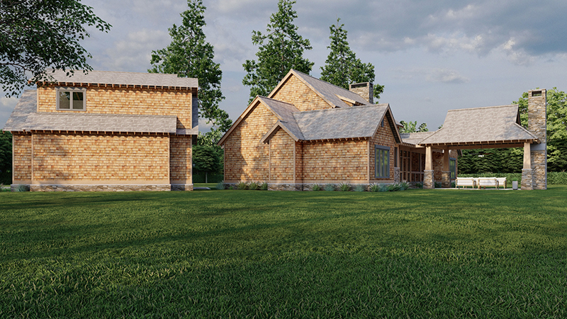 Arts & Crafts House Plan Side View Photo 01 - Casey Grove Craftsman Home 055D-0990 - Search House Plans and More