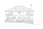 Southern Plantation House Plan Rear Elevation - 055D-1079 - Shop House Plans and More