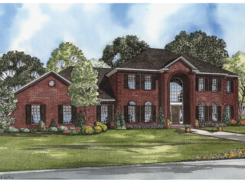 Sander Georgian Luxury Home Plan 055s 0058 House Plans And