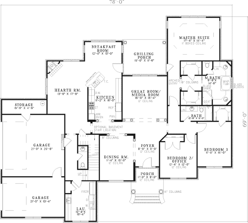 Eynsford Ranch Home Plan 055S-0062 - Search House Plans and More