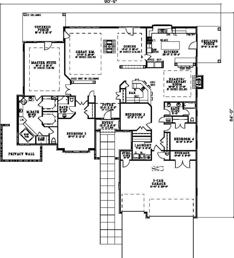 Zinnia Ranch Home Plan 055S0102 House Plans and More