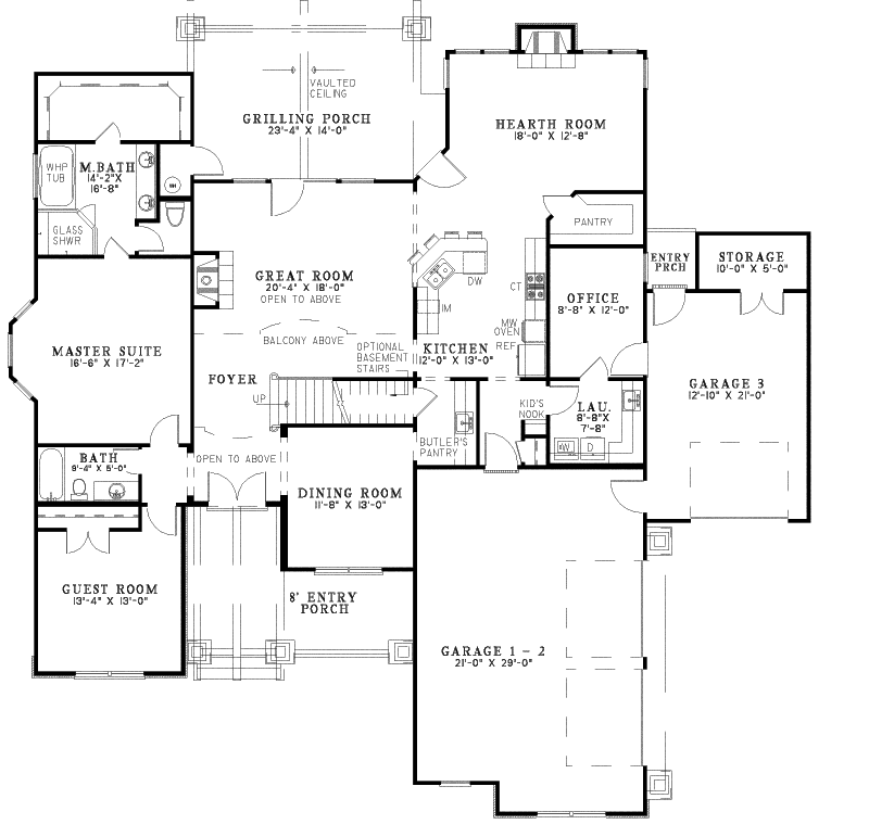 Middlebrook Shingle Luxury Home Plan 055S-0113 - Shop House Plans and More